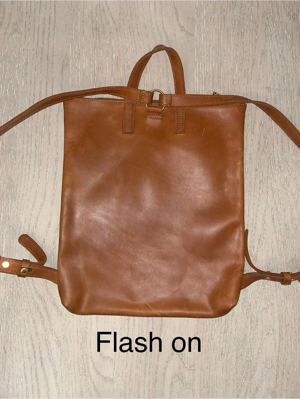 Parker Clay Miramar Leather Women's Backpack Rust Brown - Picture 4 of 6